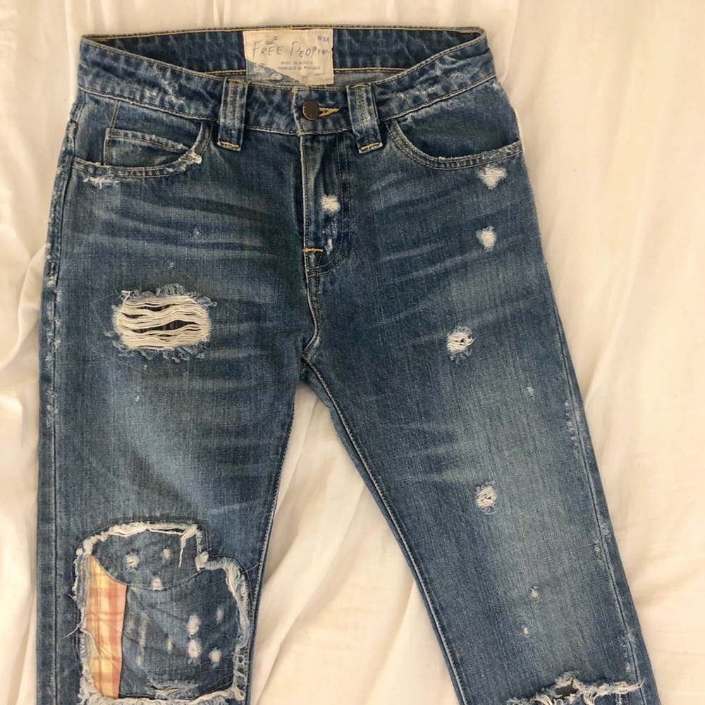 Free people patch jeans